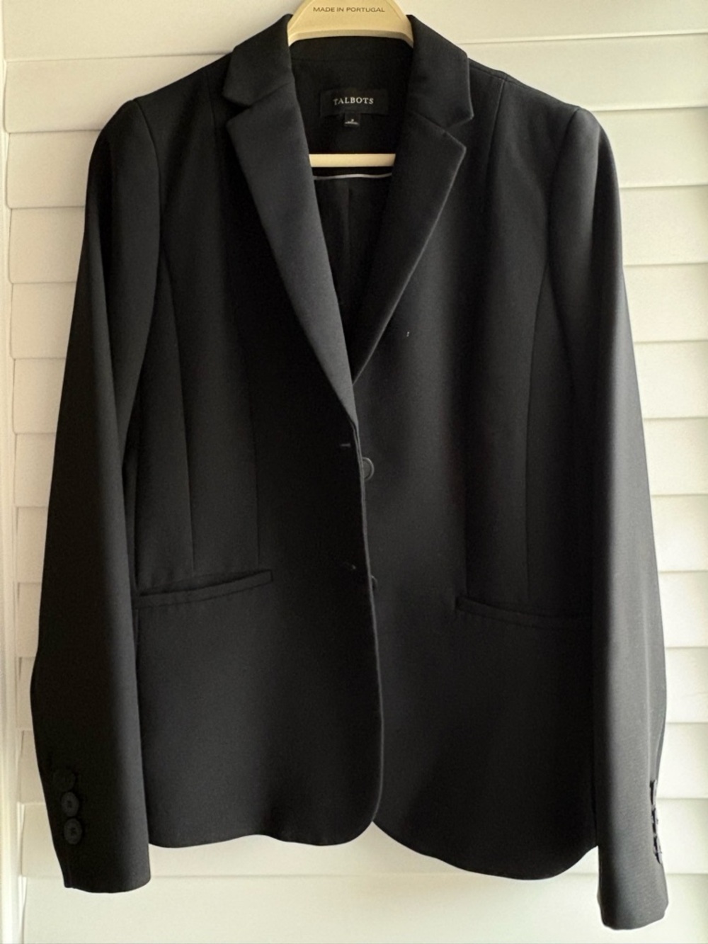 Talbots Black Women's Tailored Blazer - Single-Breasted
